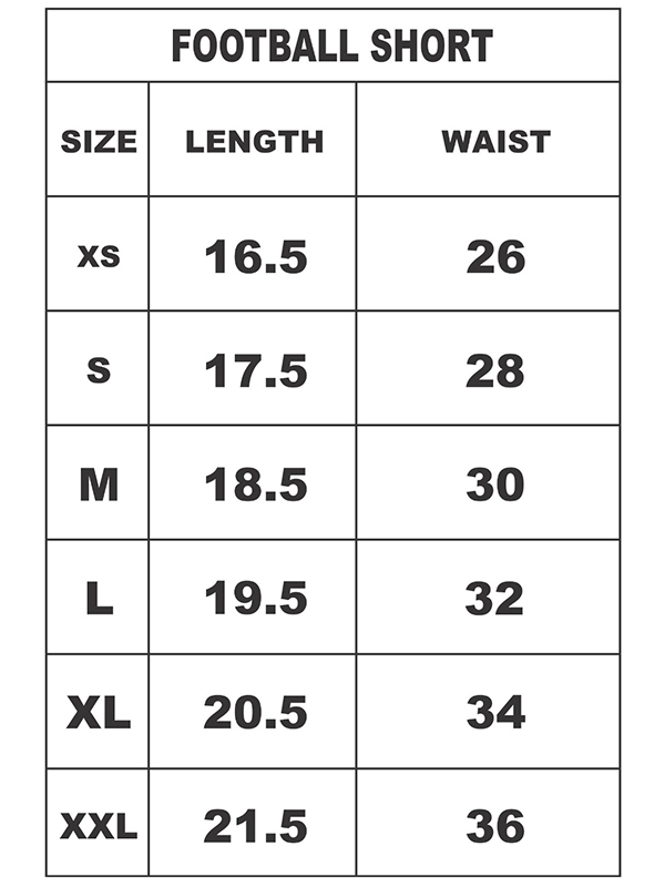 Size chart image